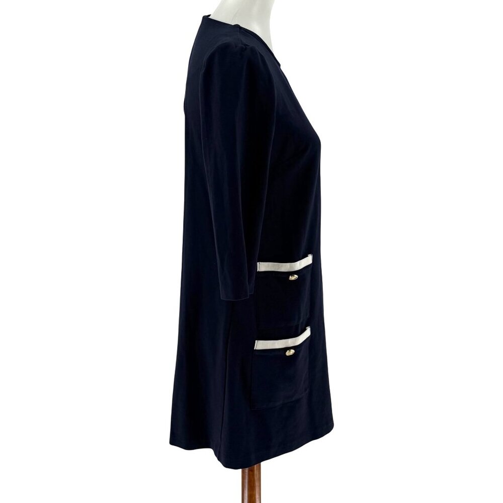 Eliza J Womens Navy Dress With Pockets Size 6 - Picture 3 of 12